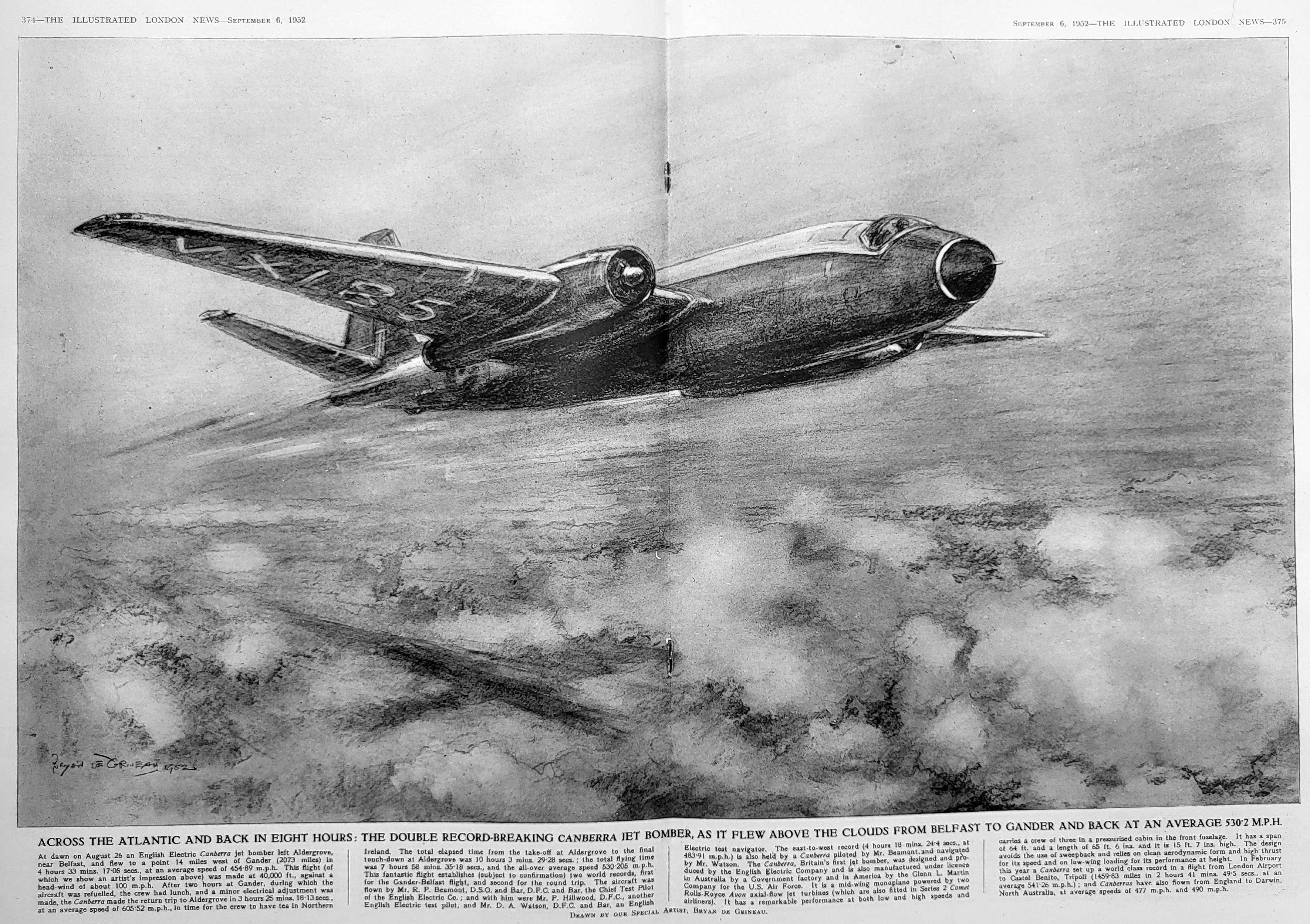 canberra record flight
